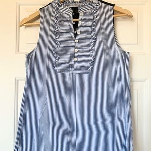Blue and White stripe sleeveless top